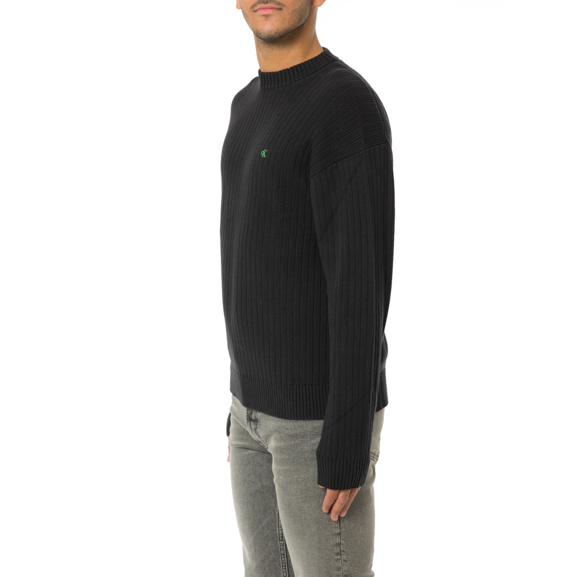 Maglione in cotone a costine Calvin Klein Jeans