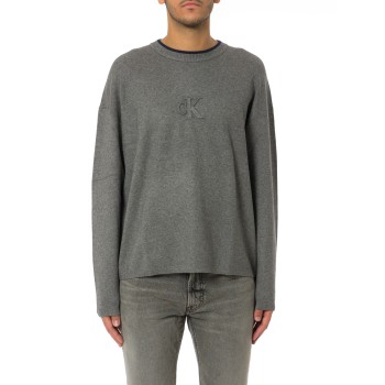 Maglione con logo in rilievo Calvin Klein Jeans