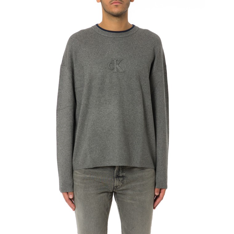 Maglione con logo in rilievo Calvin Klein Jeans