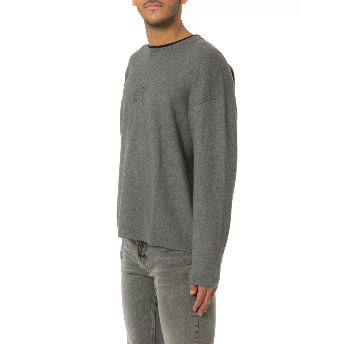 Maglione con logo in rilievo Calvin Klein Jeans