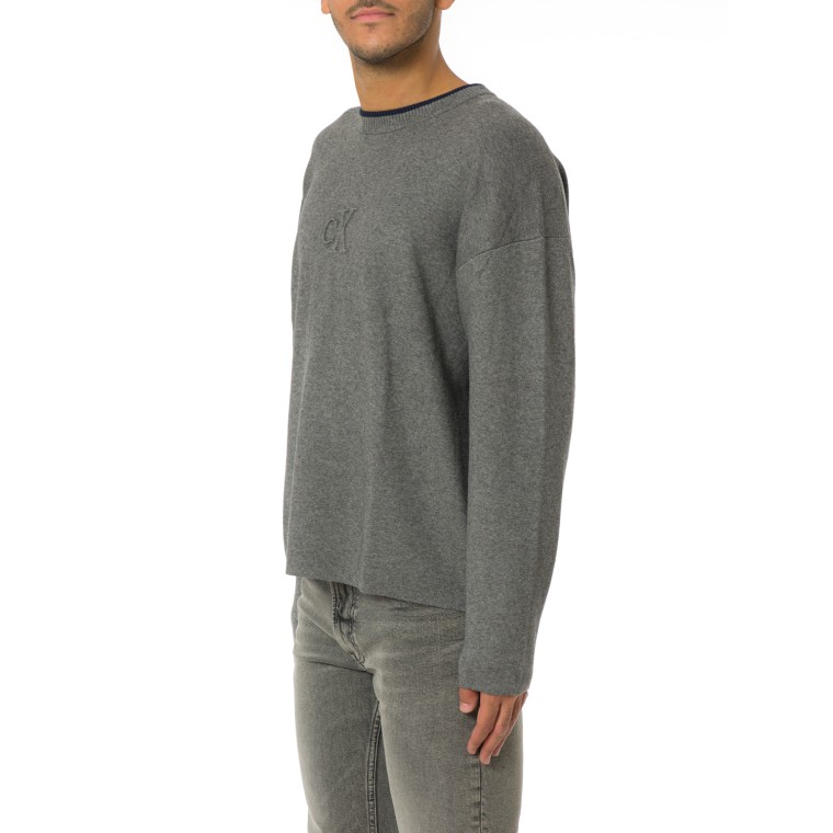 Maglione con logo in rilievo Calvin Klein Jeans