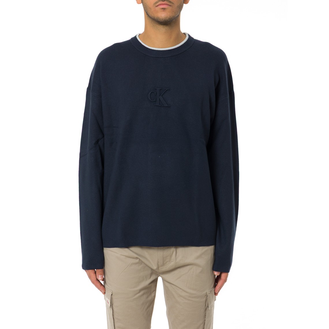 Maglione con logo in rilievo Calvin Klein Jeans