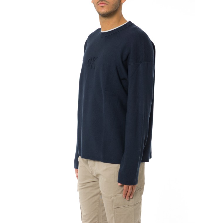 Maglione con logo in rilievo Calvin Klein Jeans