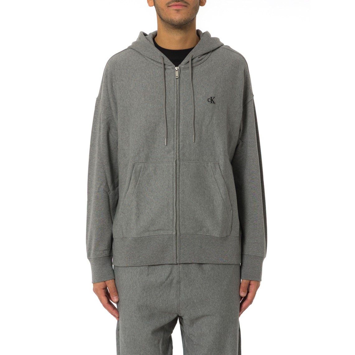 Felpa con zip e cappuccio Calvin Klein Jeans