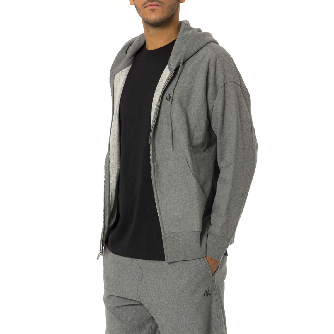 Felpa con zip e cappuccio Calvin Klein Jeans