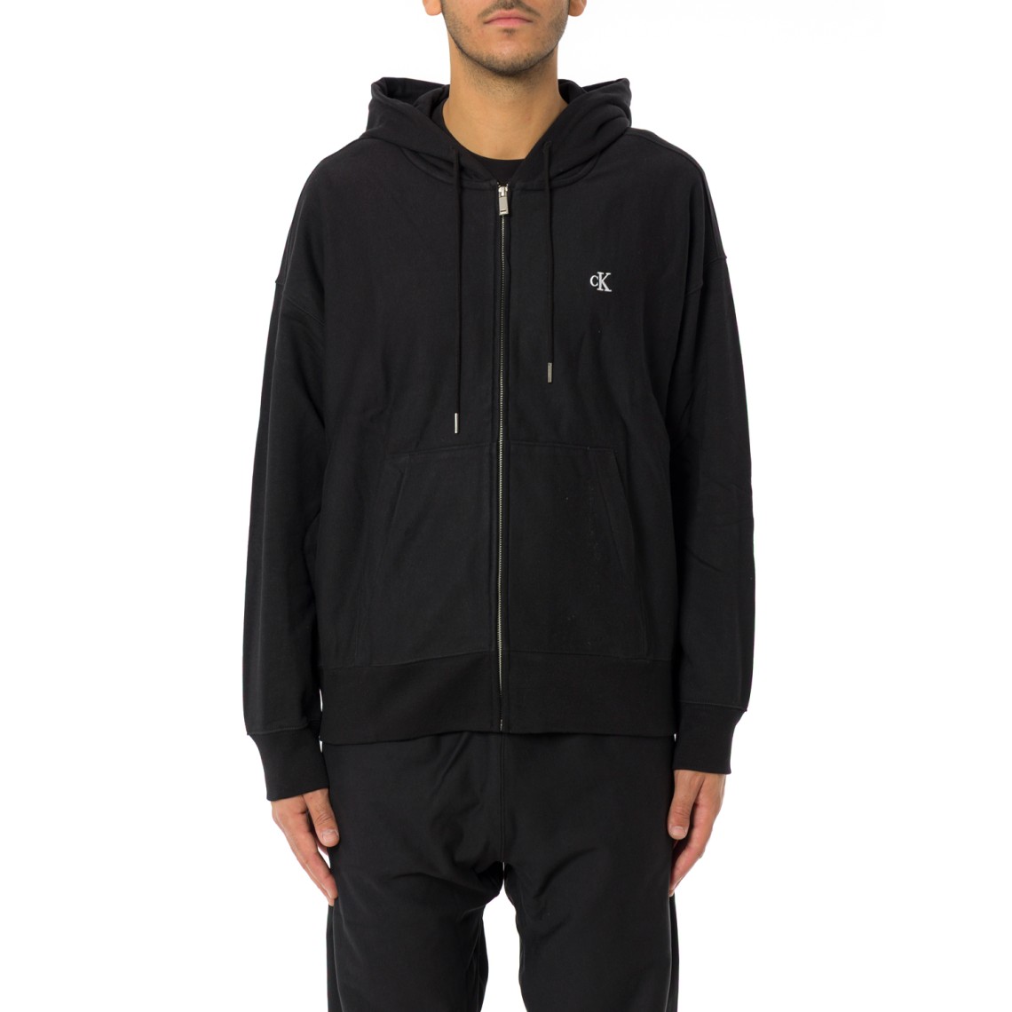 Felpa con zip e cappuccio Calvin Klein Jeans