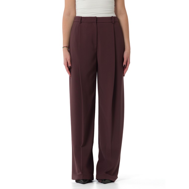 Pantaloni in crêpe leggero con pinces Elisabetta Franchi