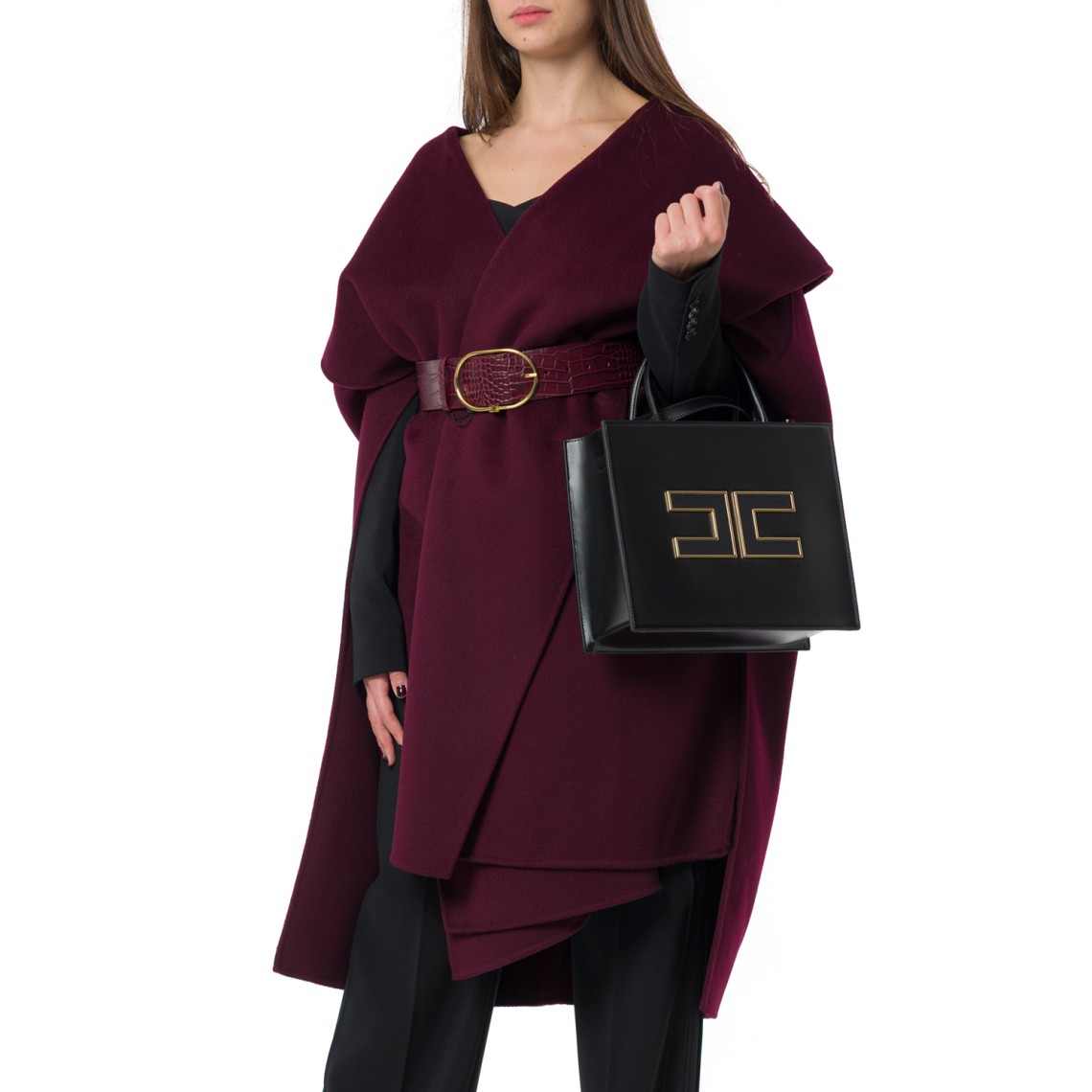 Mantella in panno di lana double Elisabetta Franchi