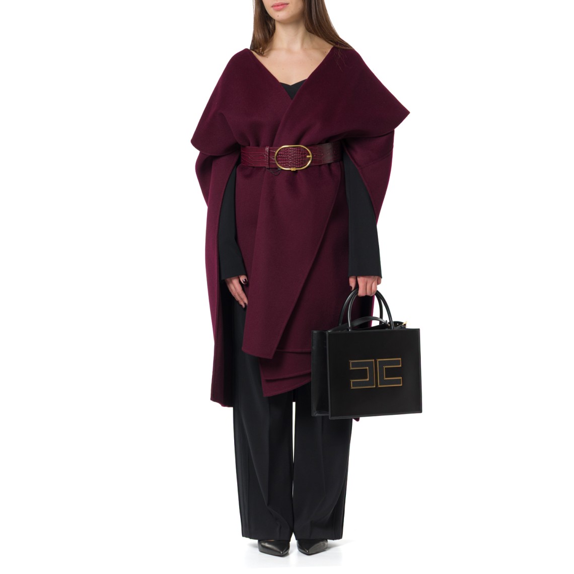 Mantella in panno di lana double Elisabetta Franchi