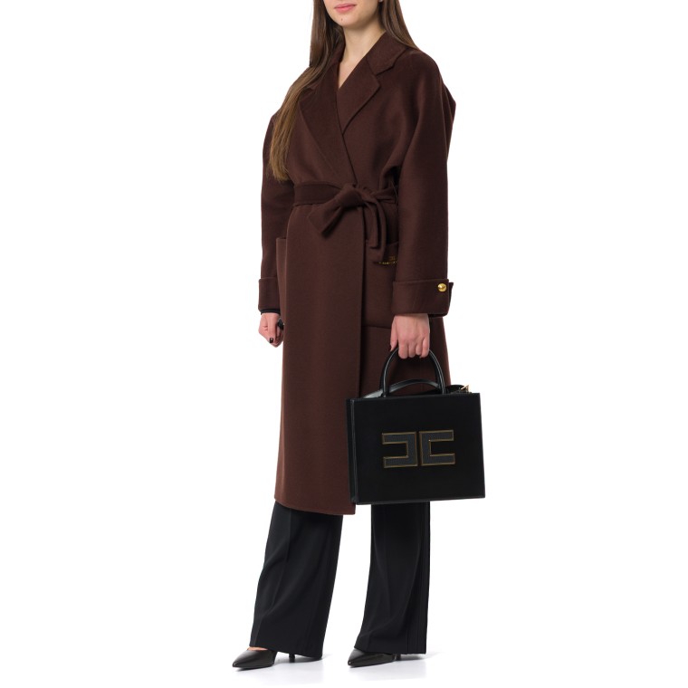 Cappotto in panno di misto lana double Elisabetta Franchi