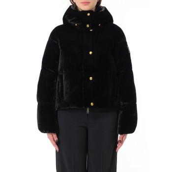 Piumino in velluto con cappuccio Elisabetta Franchi