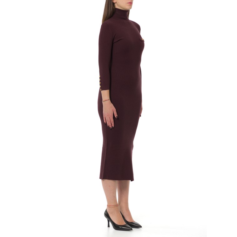 Abito in maglia a costine con taschino Elisabetta Franchi