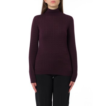 Maglia in lana con micro-logo jacquard Elisabetta Franchi