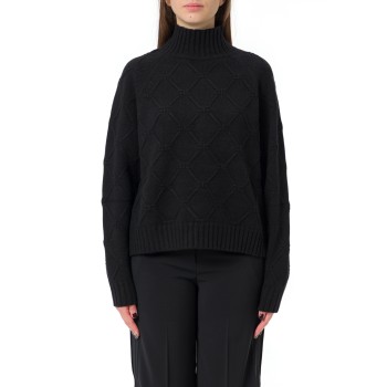Pullover a collo alto con losanghe jacquard Elisabetta...