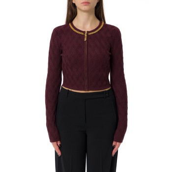 Cardigan in maglia a rombi Elisabetta Franchi
