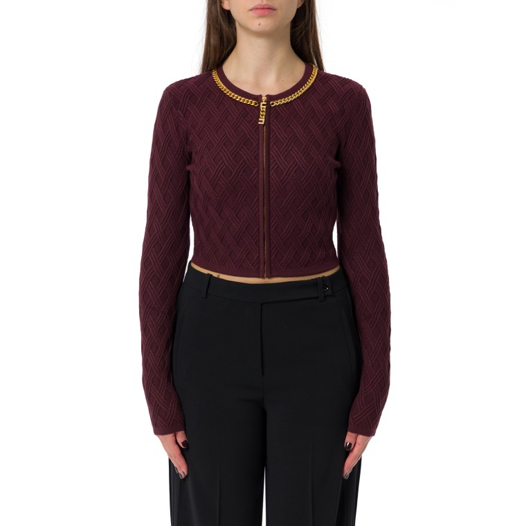 Cardigan in maglia a rombi Elisabetta Franchi