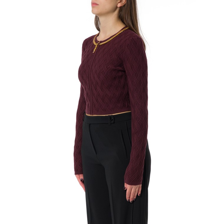 Cardigan in maglia a rombi Elisabetta Franchi