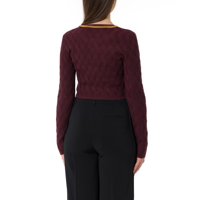 Cardigan in maglia a rombi Elisabetta Franchi
