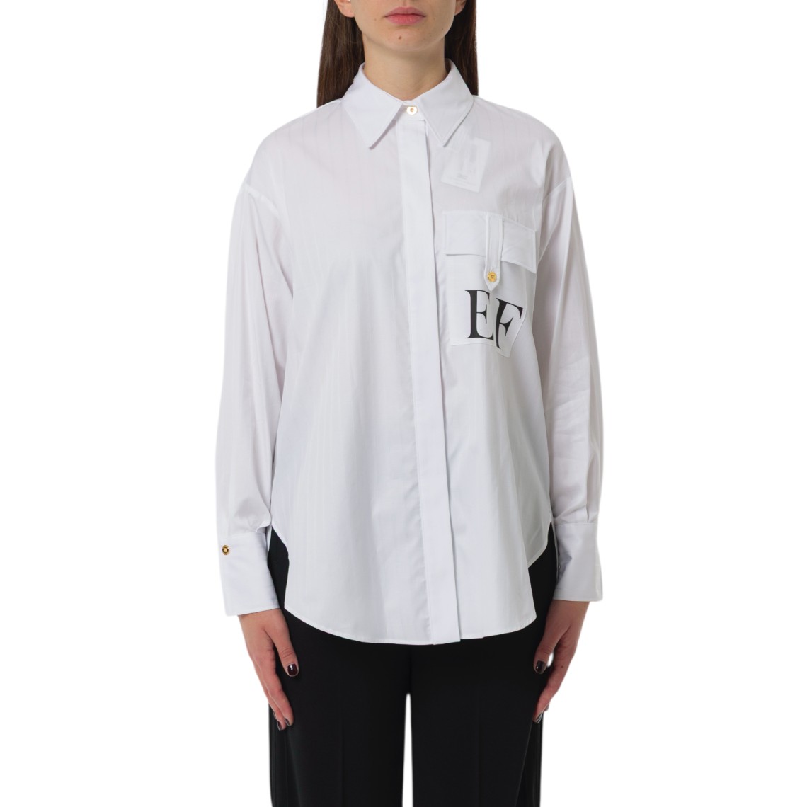 Camicia in popeline di cotone Elisabetta Franchi