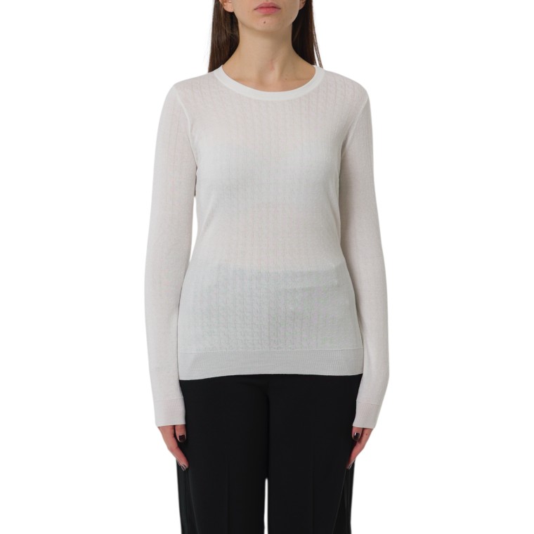 Maglia in lana con micro-logo jacquard Elisabetta Franchi