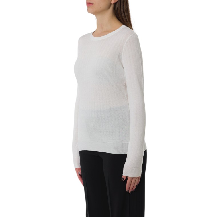 Maglia in lana con micro-logo jacquard Elisabetta Franchi