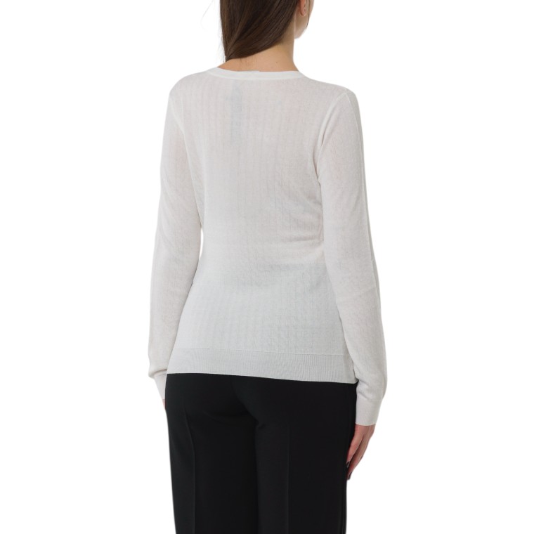 Maglia in lana con micro-logo jacquard Elisabetta Franchi