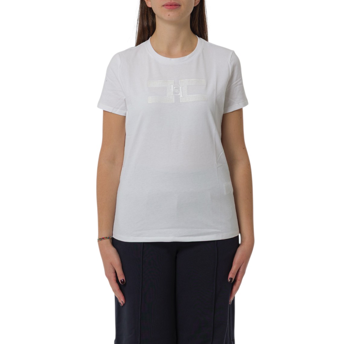 T-shirt in jersey di cotone Elisabetta Franchi