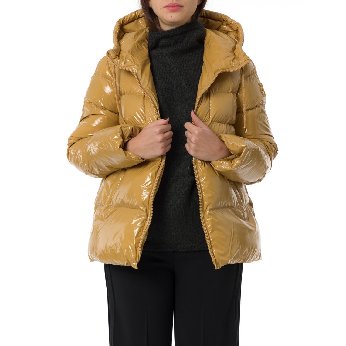 Piumino Eleodoro Caban Crystal nylon con cappuccio Pinko
