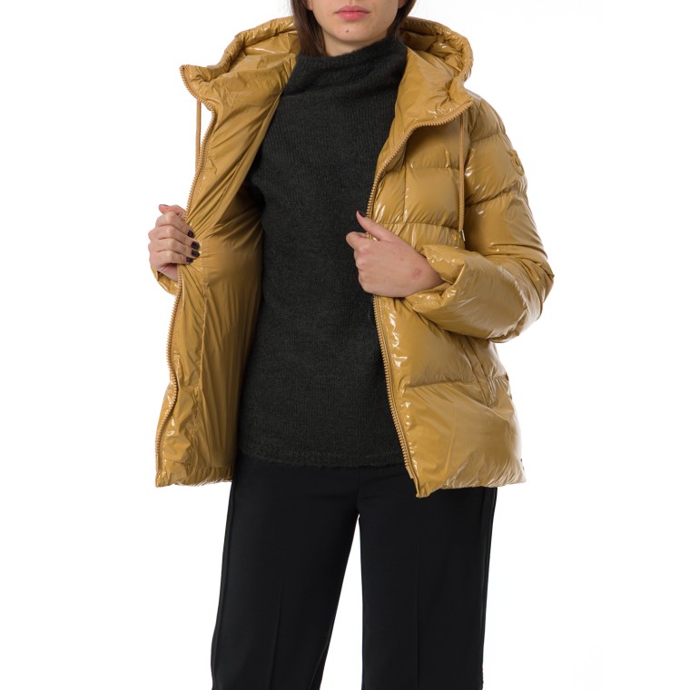 Piumino Eleodoro Caban Crystal nylon con cappuccio Pinko