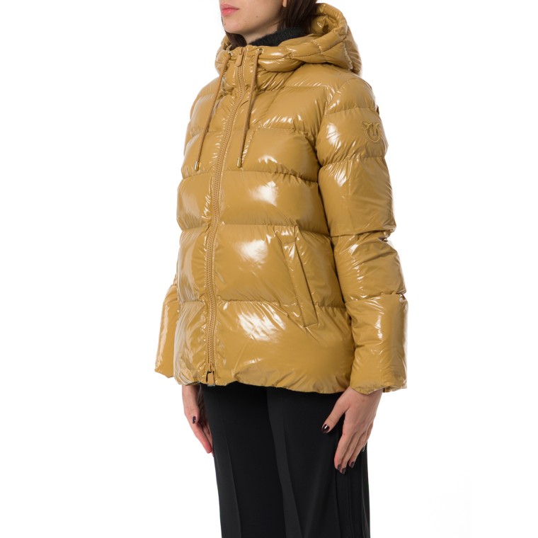 Piumino Eleodoro Caban Crystal nylon con cappuccio Pinko