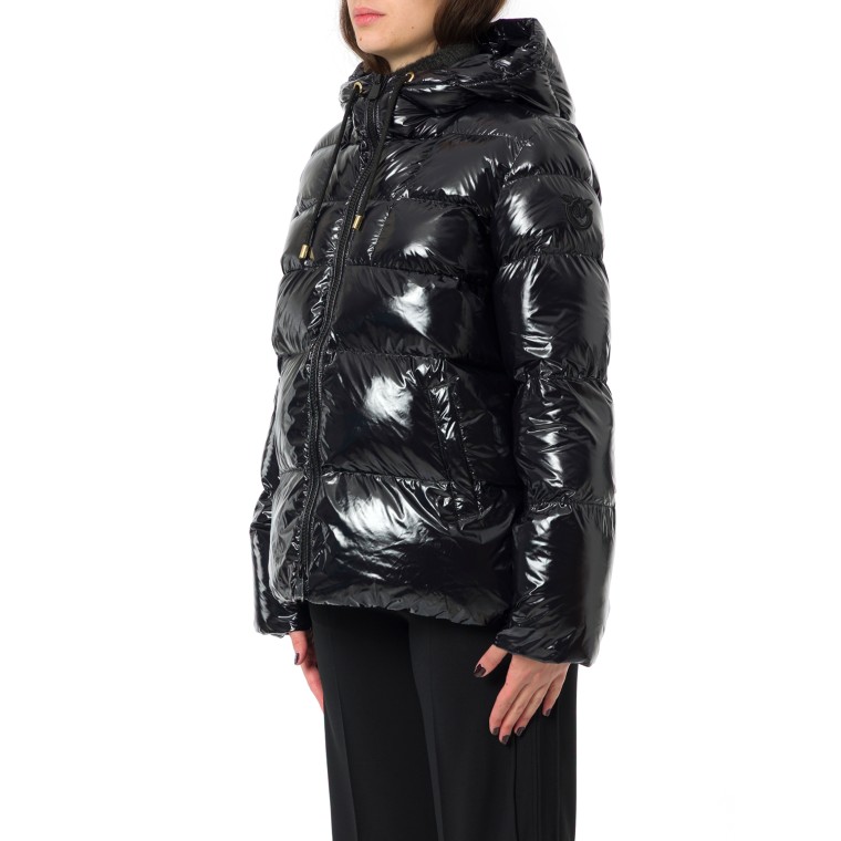 Piumino Eleodoro Caban Crystal nylon con cappuccio Pinko