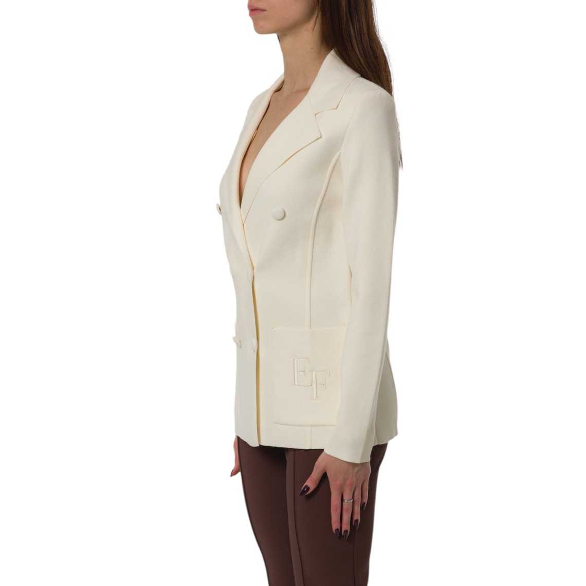 Blazer doppiopetto Elisabetta Franchi in maglia