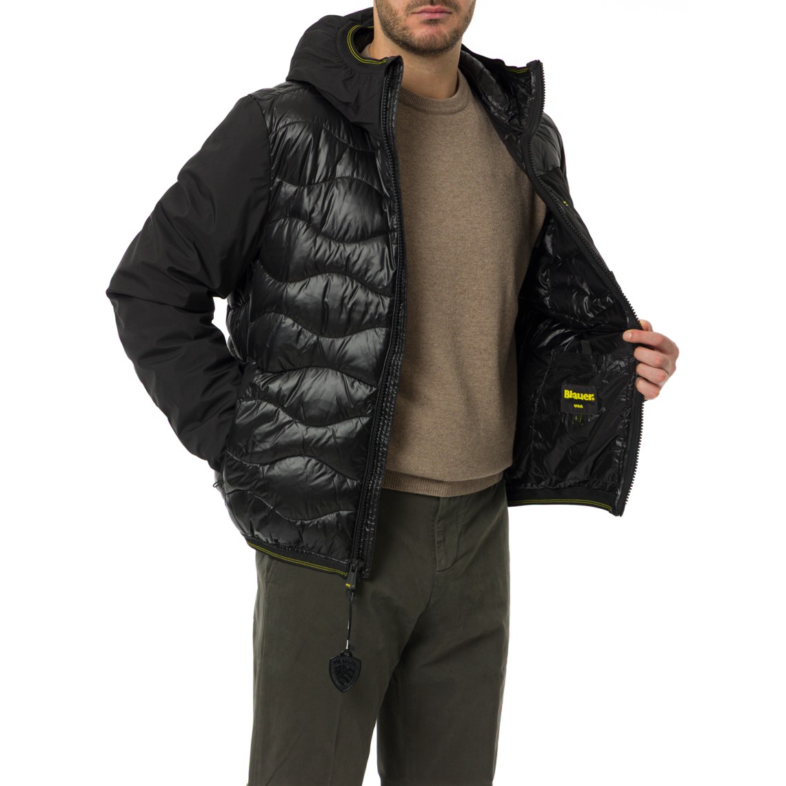 Giubbotto Albert Blauer in nylon trapuntato