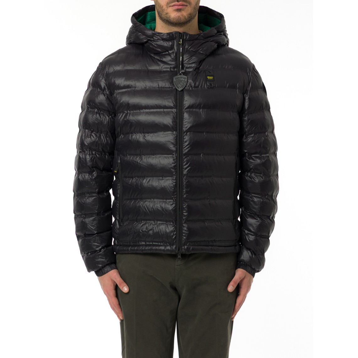 Giubbotto Charles Blauer in nylon trapuntato