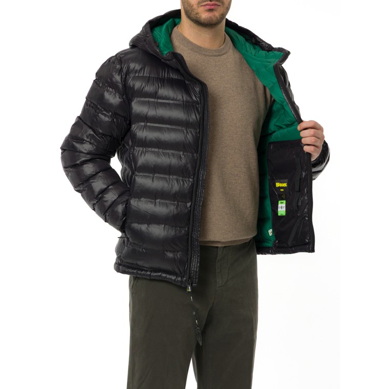 Giubbotto Charles Blauer in nylon trapuntato