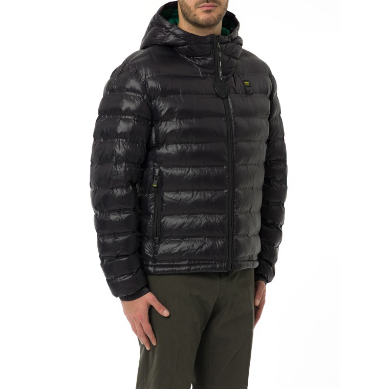 Giubbotto Charles Blauer in nylon trapuntato