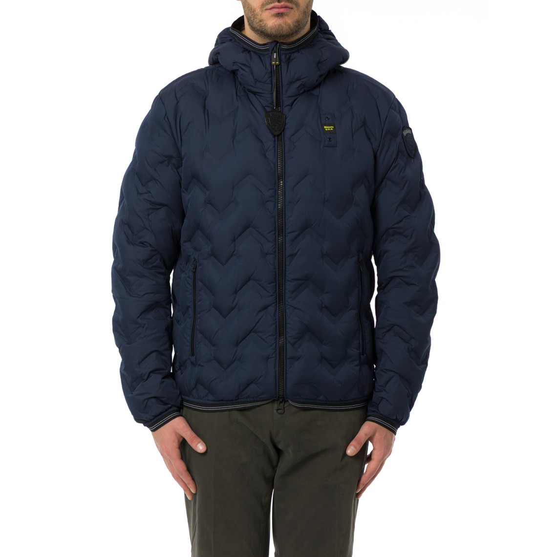 Giubbotto Piery Blauer con cappuccio imbottito