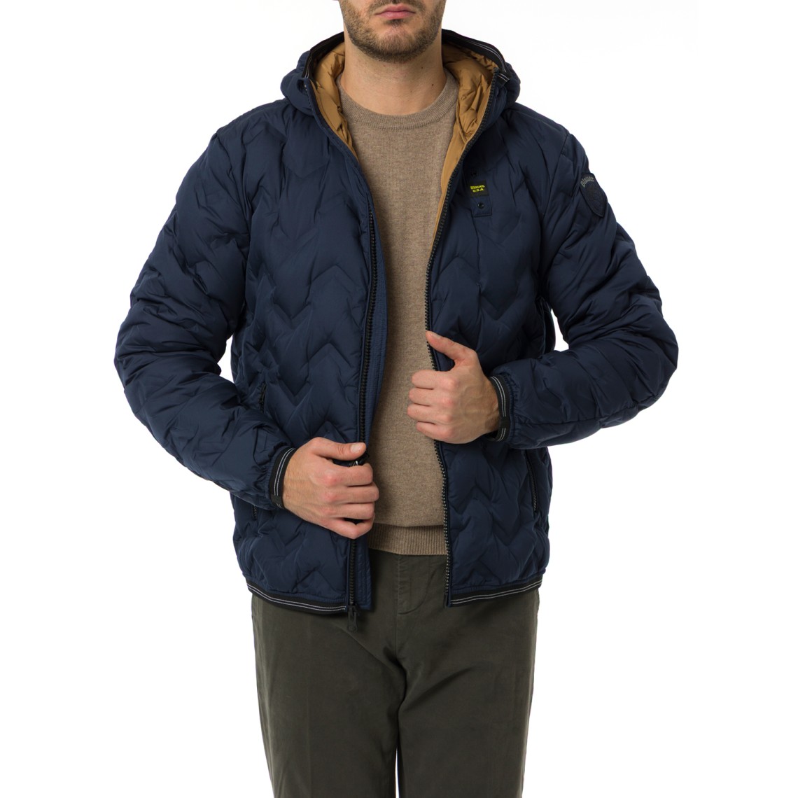 Giubbotto Piery Blauer con cappuccio imbottito