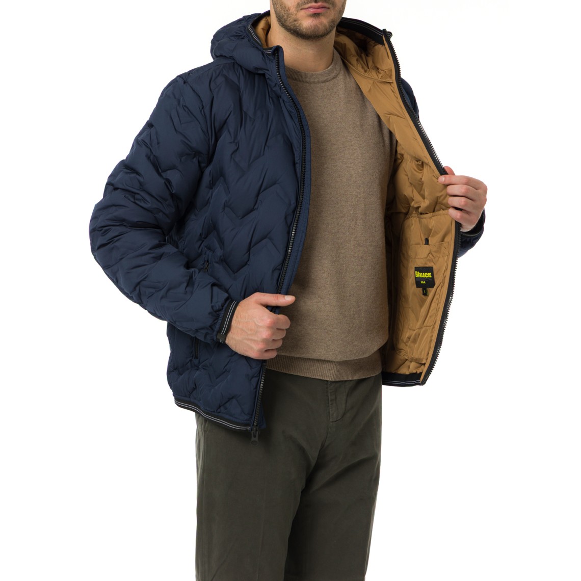 Giubbotto Piery Blauer con cappuccio imbottito