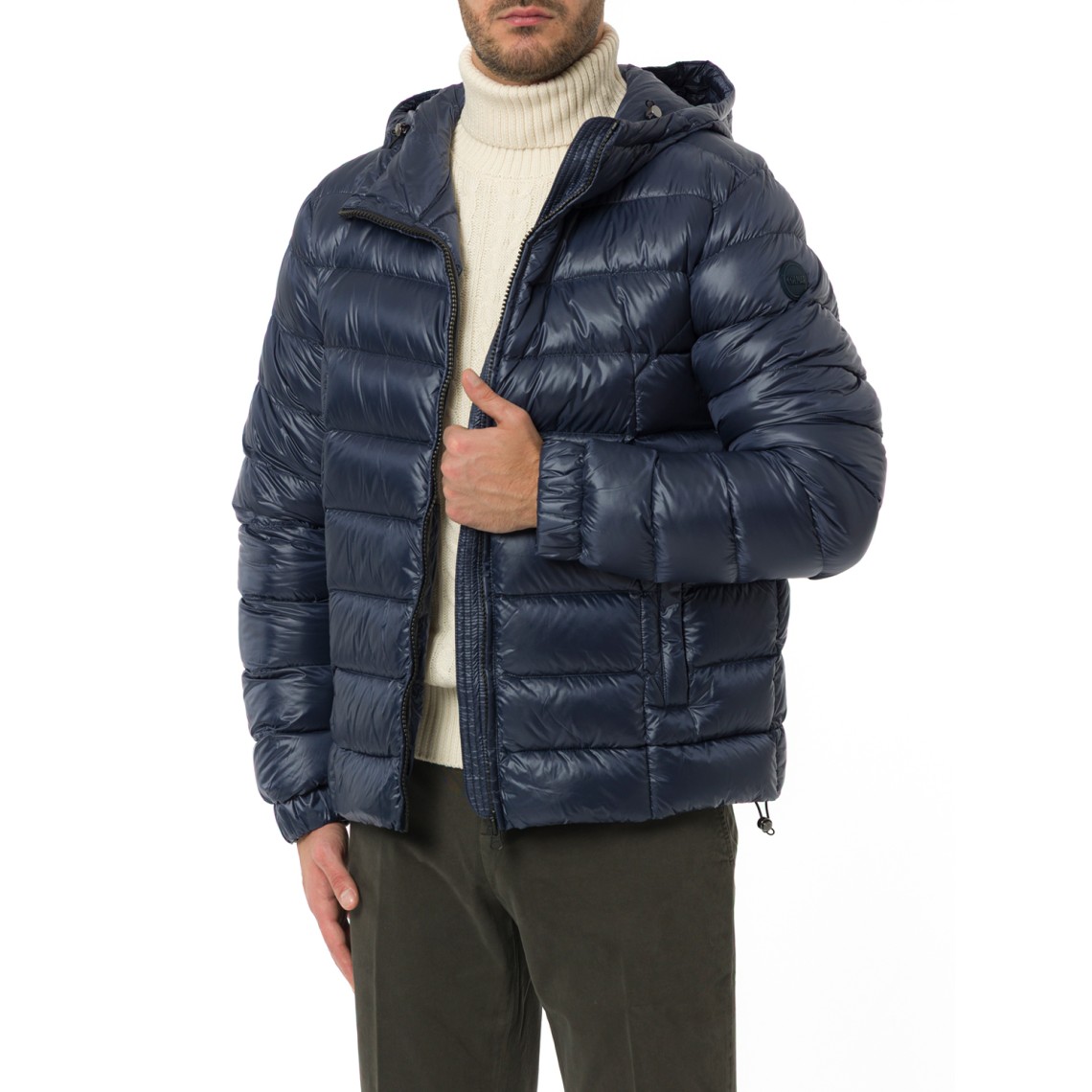 Piumino Colmar lucido con cappuccio