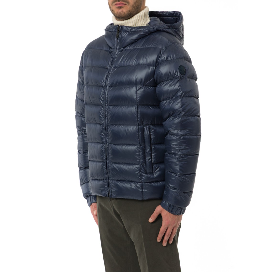 Piumino Colmar lucido con cappuccio