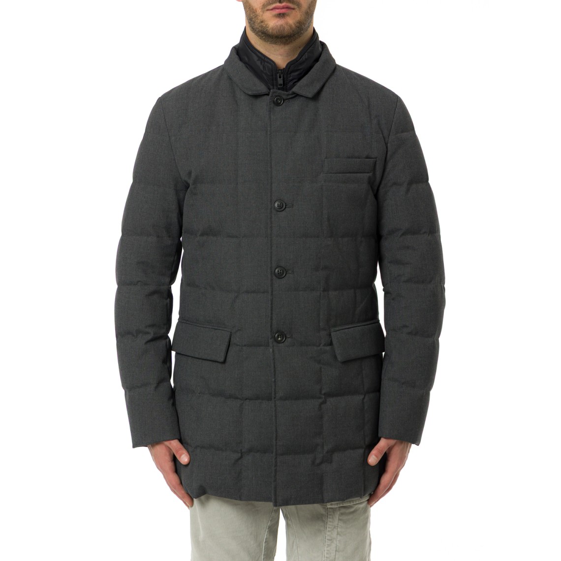 Piumino Double Front in Canvas Mélange Fay