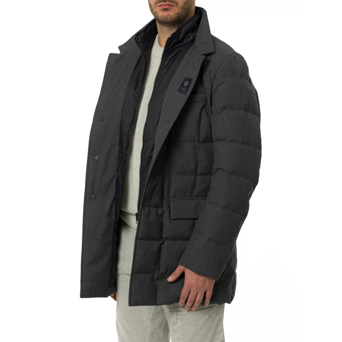 Piumino Double Front in Canvas Mélange Fay