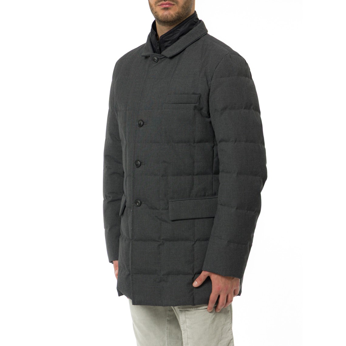 Piumino Double Front in Canvas Mélange Fay