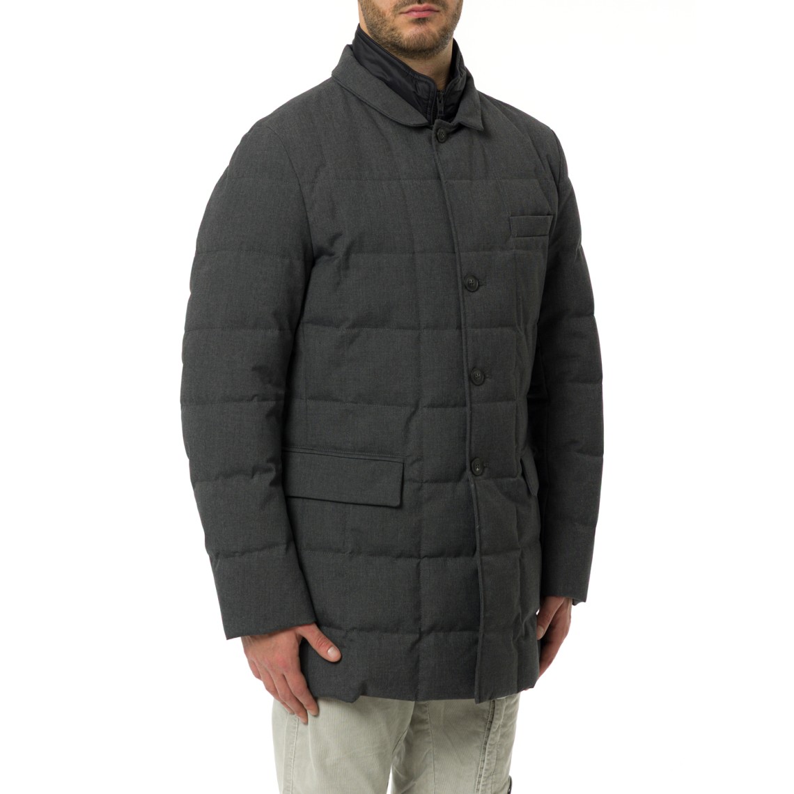 Piumino Double Front in Canvas Mélange Fay