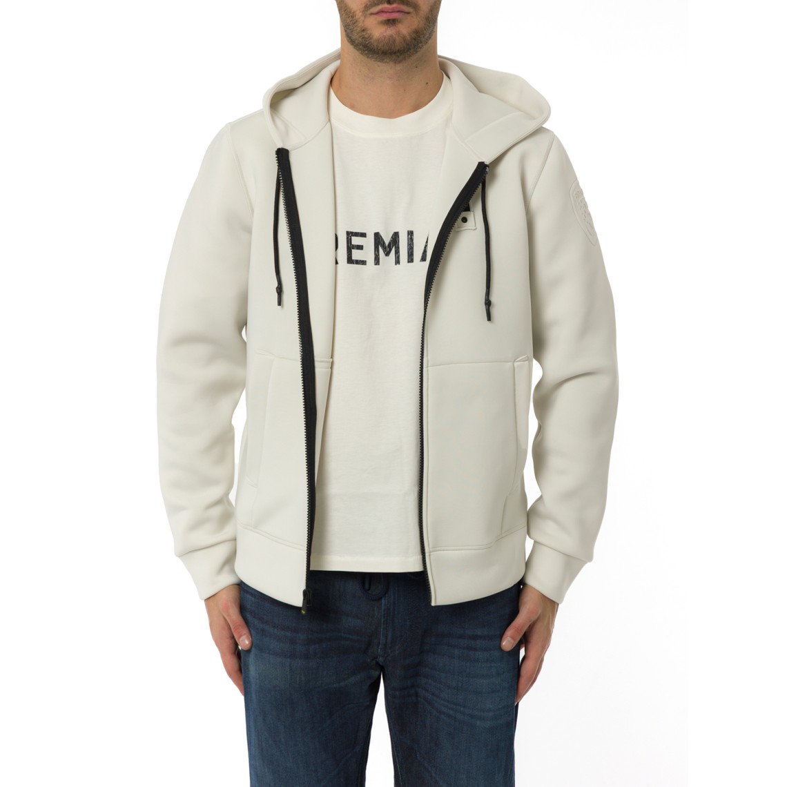 Felpa con zip e cappuccio Colby Blauer