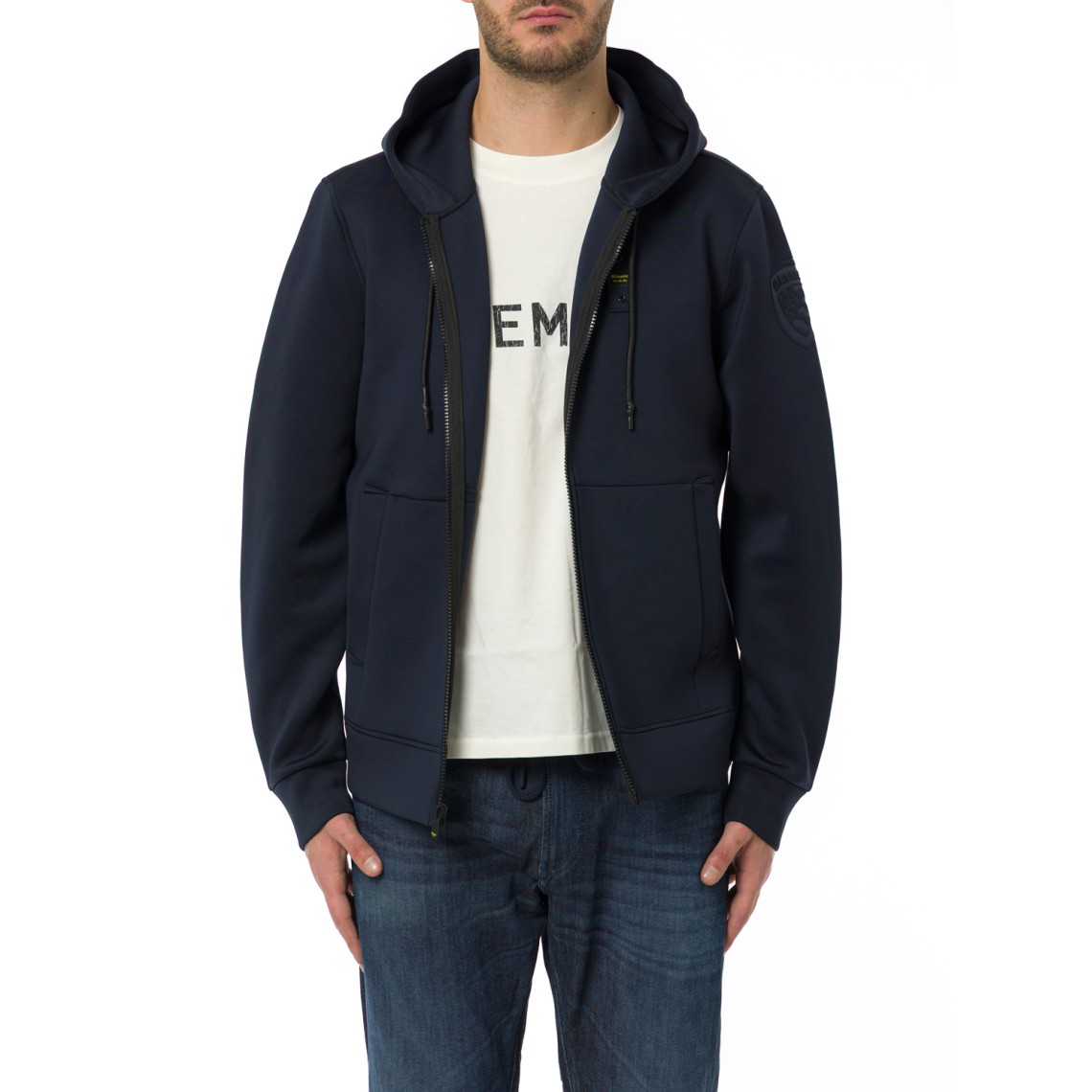 Felpa con zip e cappuccio Colby Blauer