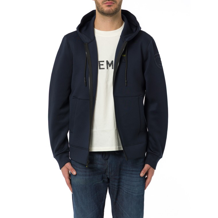 Felpa con zip e cappuccio Colby Blauer