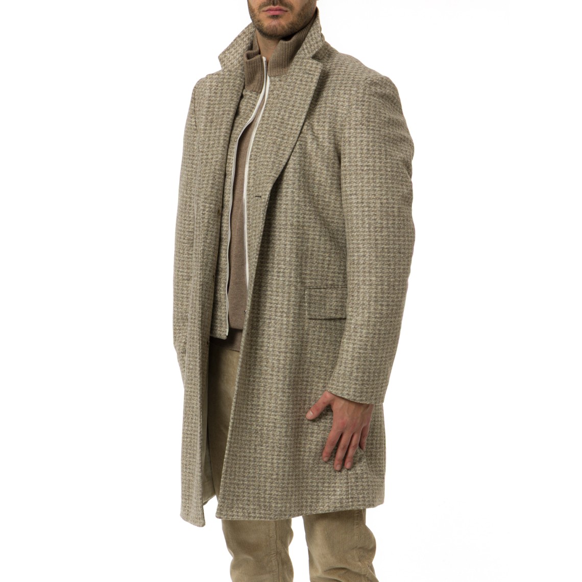Cappotto slim fit Boss con interno rimovibile