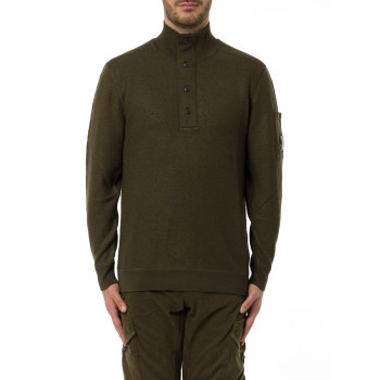 Maglia in lana merino con colletto a polo C.P. Company